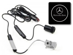 Проекция на двери с эмблемой Mercedes